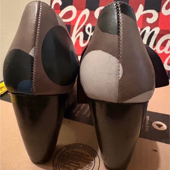 John Fluevog Women's Leather Heels - Black, Gray, Blue - Picture 5 of 6